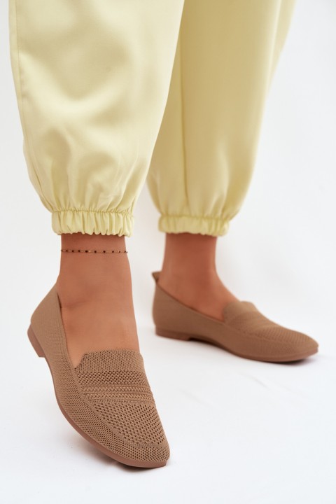 Material Women's Light Brown Moccasins Dorielle