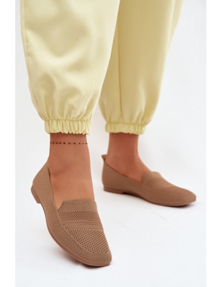 Material Women's Light Brown Moccasins Dorielle