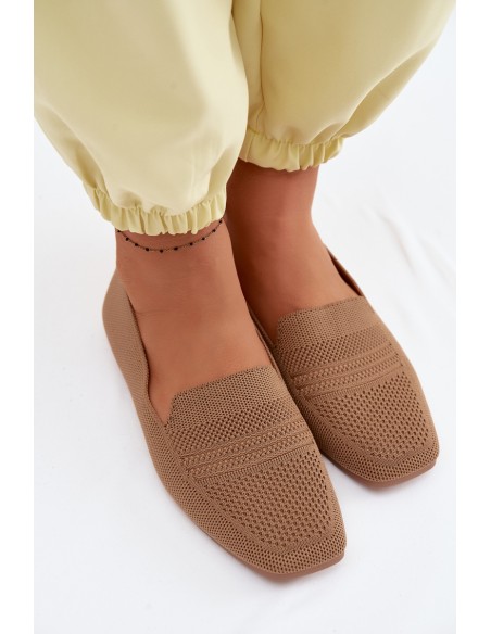 Material Women's Light Brown Moccasins Dorielle