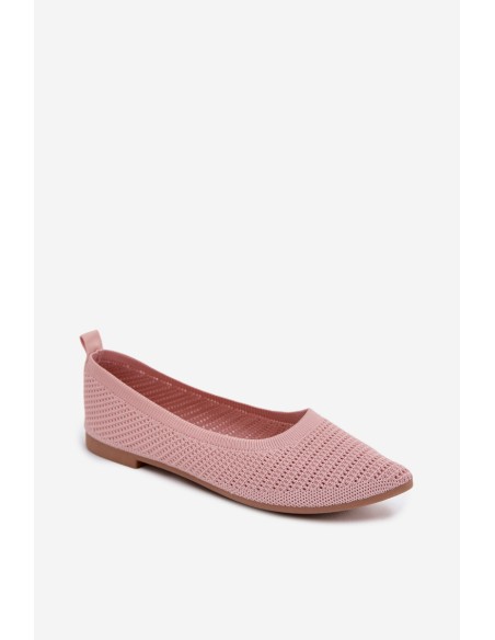 Sarina Women's Mesh Fabric Ballerinas Pink