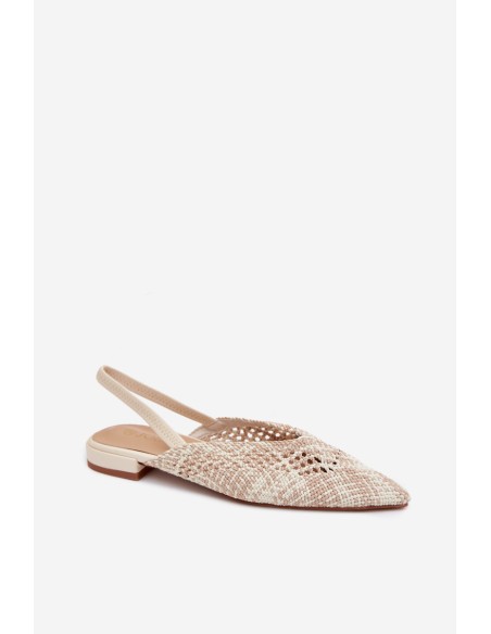 Women's Beige Flat Sandals Lelrene