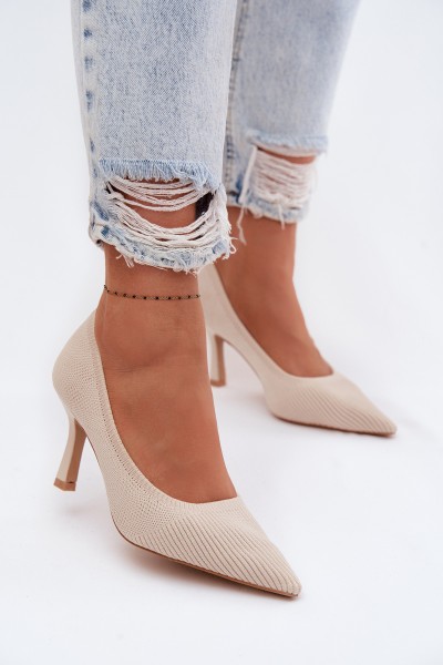 Fabric Heels Beige Lelissey