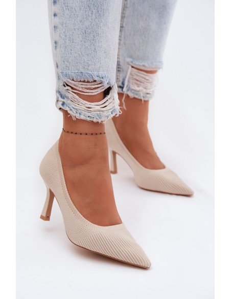 Fabric Heels Beige Lelissey