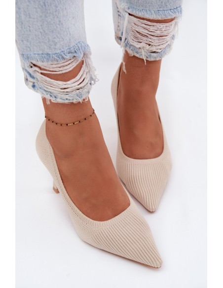Fabric Heels Beige Lelissey