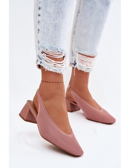 Material Women's High Heel Pink Sandals Marcelle