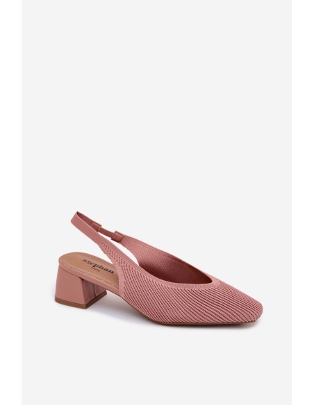 Material Women's High Heel Pink Sandals Marcelle