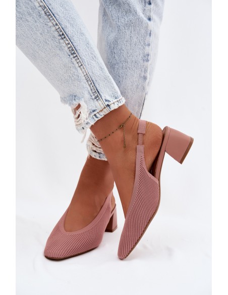 Material Women's High Heel Pink Sandals Marcelle