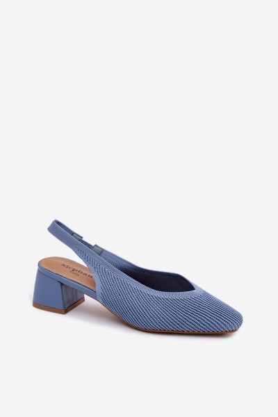 Material Women's Heeled Blue Sandals Marcellé 2