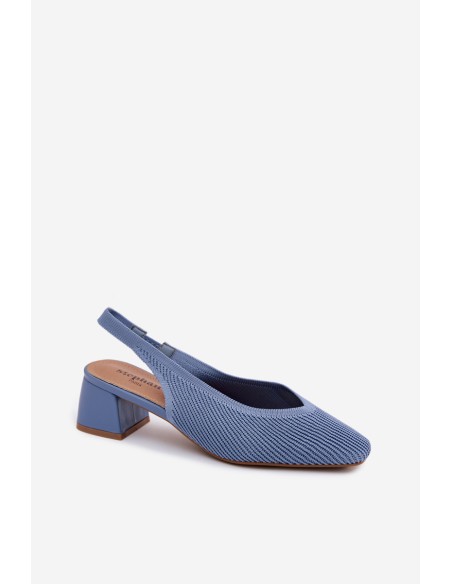 Material Women's Heeled Blue Sandals Marcellé