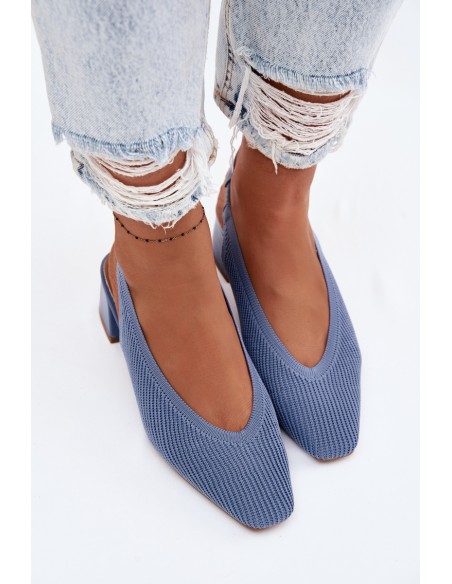 Material Women's Heeled Blue Sandals Marcellé