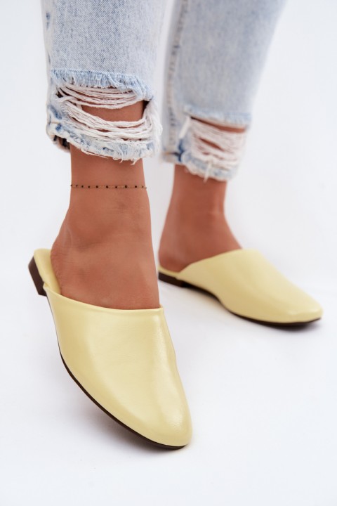 Women's Mules Flat Yellow Romelle