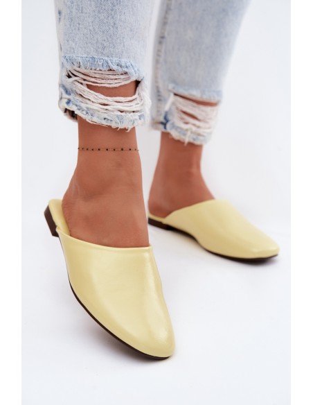 Women's Mules Flat Yellow Romelle