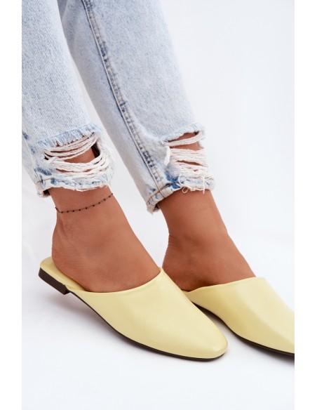 Women's Mules Flat Yellow Romelle