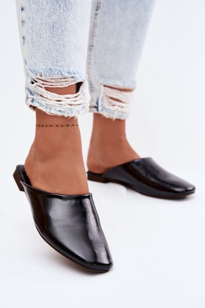 Women's Mules Flat Black Imitation Leather Romelle