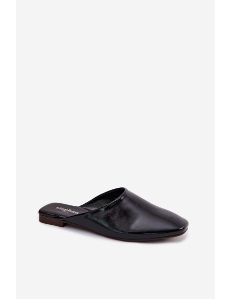 Women's Mules Flat Black Imitation Leather Romelle