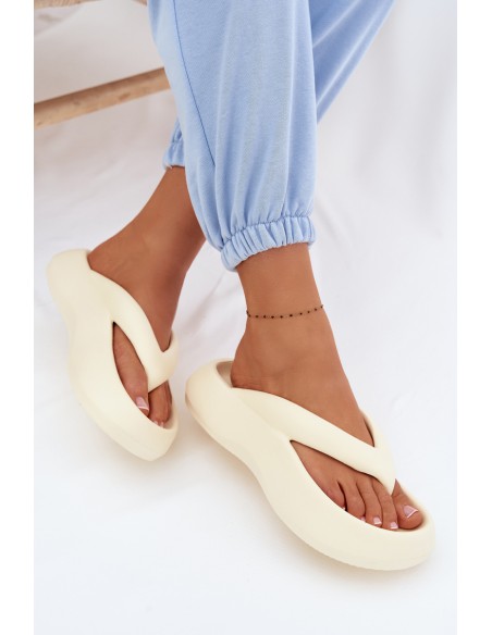 Women's Foam Flip Flops Light Beige Roux