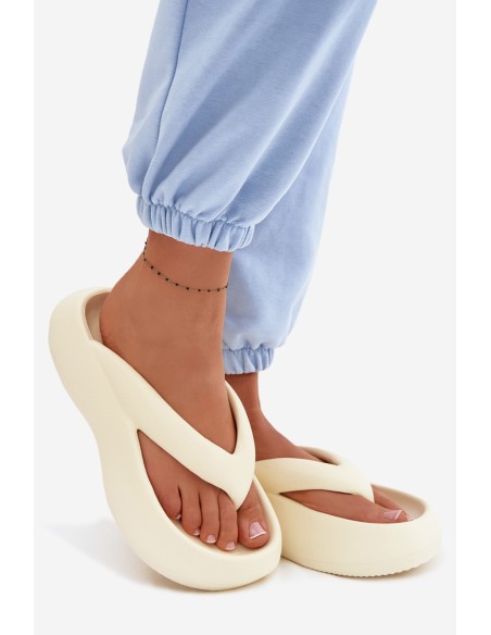 Women's Foam Flip Flops Light Beige Roux
