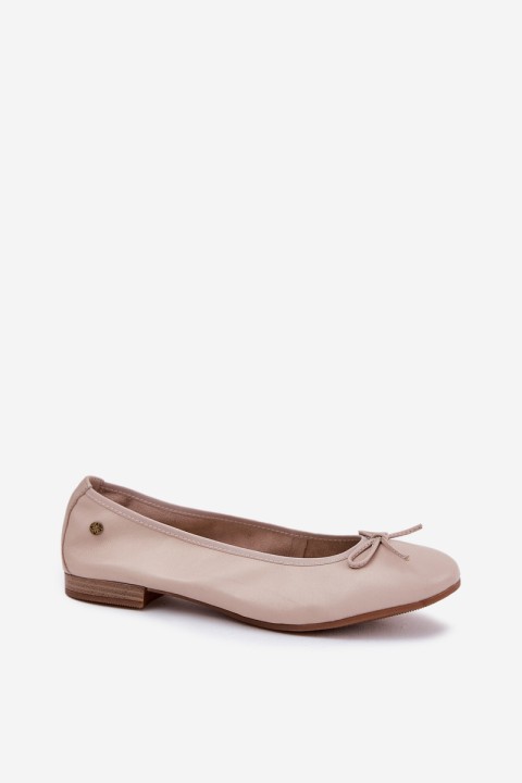 Leather Ballet Flats Women Maciejka P6800-04 Beige