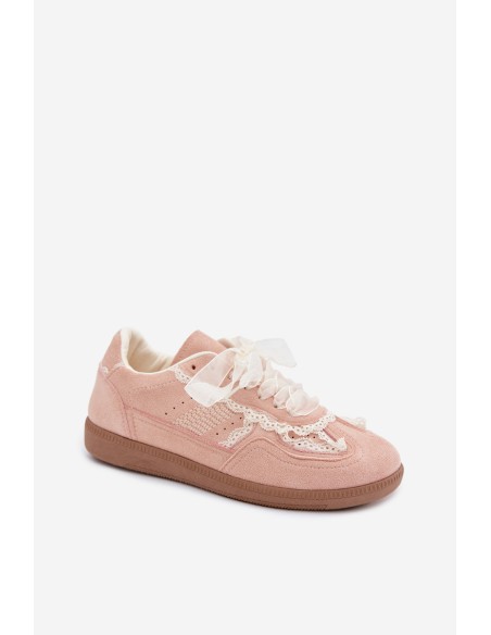 Women's Sneakers with Lace Pink Ilrene