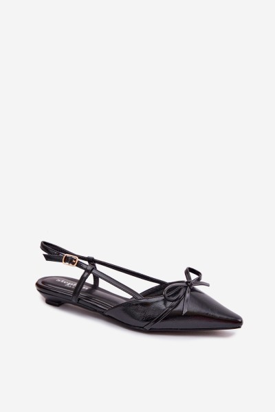 Women's Faux Leather Sandals Low Heeled Black Jelmera 2