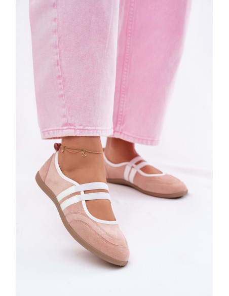 Sport Ballerinas with Elastic Straps Pink Donatella