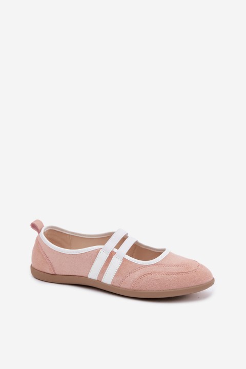 Sport Ballerinas with Elastic Straps Pink Donatella
