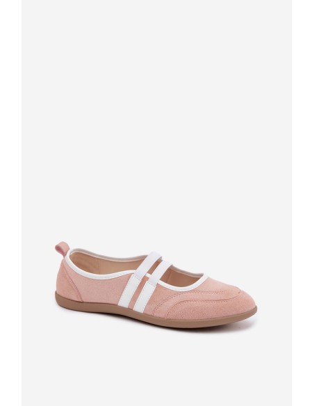 Sport Ballerinas with Elastic Straps Pink Donatella