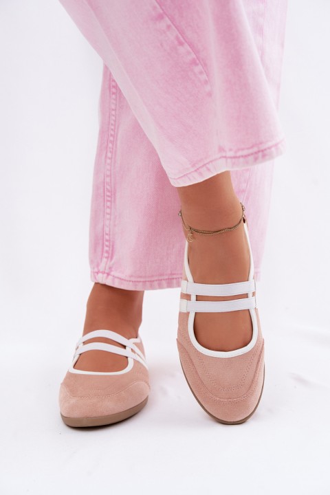 Sport Ballerinas with Elastic Straps Pink Donatella