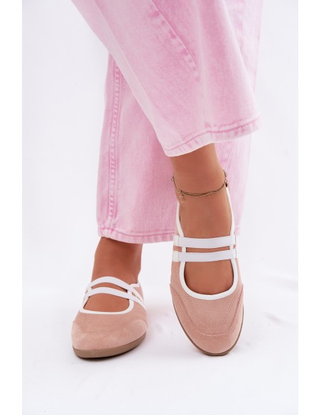 Sport Ballerinas with Elastic Straps Pink Donatella