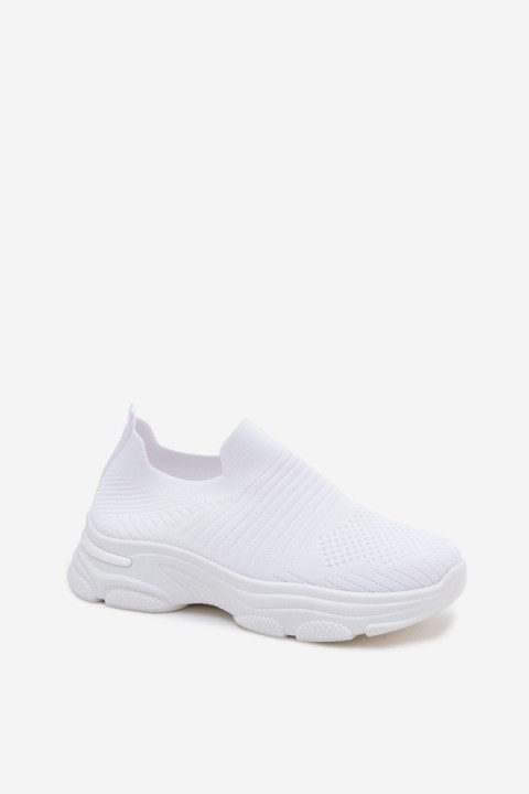 Material Slip-On Women's Sports Shoes White Floraine