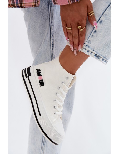 Women's High Platform Sneakers White Liline