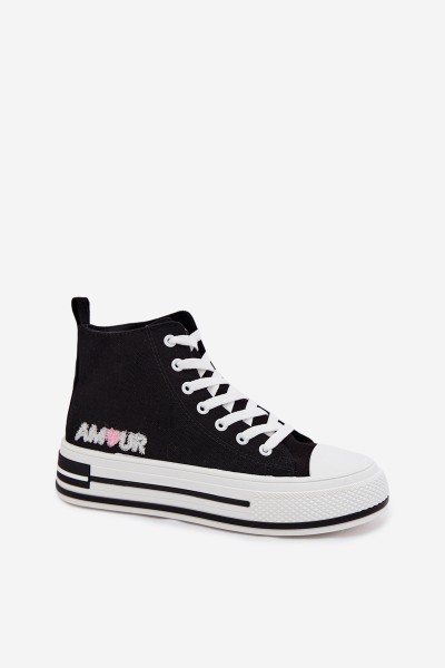 Women's High Platform Sneakers Black Liline 2
