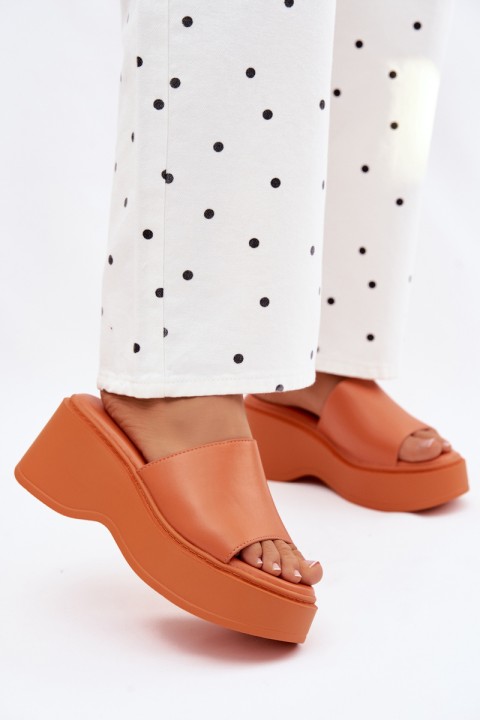Women's Platform Orange Sandals Virelia