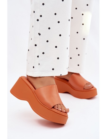 Women's Platform Orange Sandals Virelia