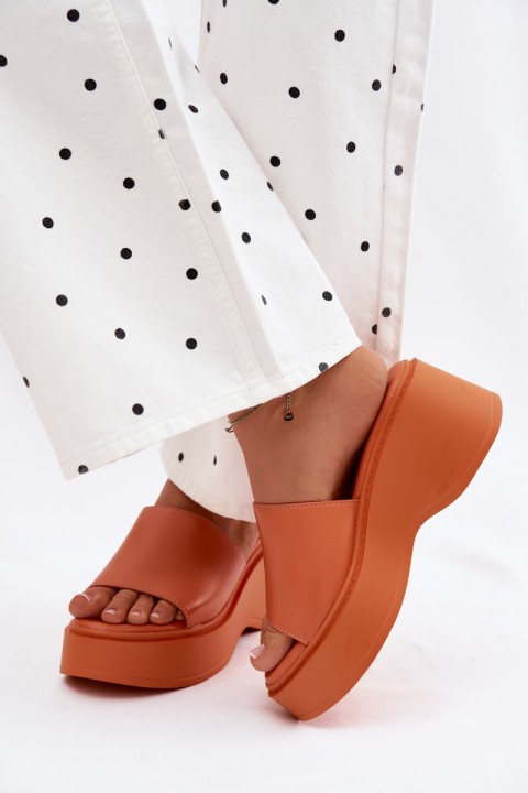 Women's Platform Orange Sandals Virelia