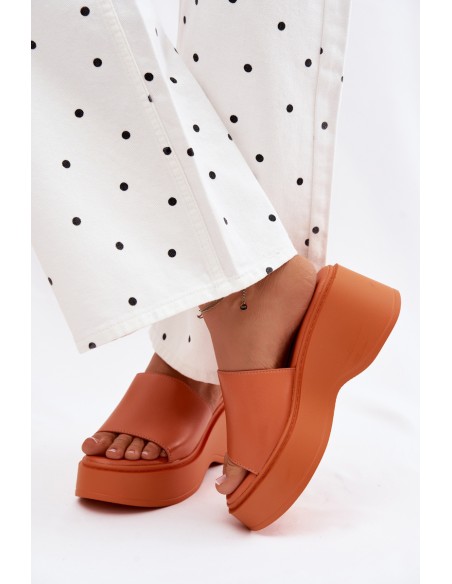 Women's Platform Orange Sandals Virelia