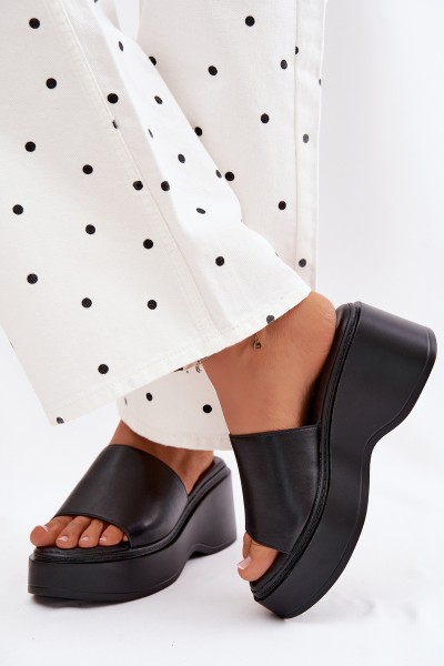 Women's Platform Black Sandals Virelia