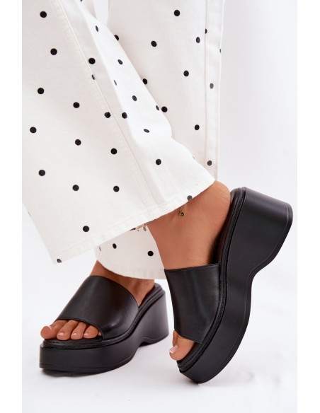 Women's Platform Black Sandals Virelia