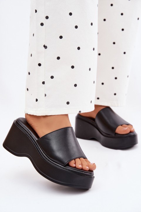 Women's Platform Black Sandals Virelia