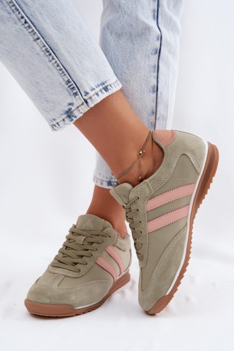 Suede Women's Sneakers Sports Shoes McArthur MA258W Green