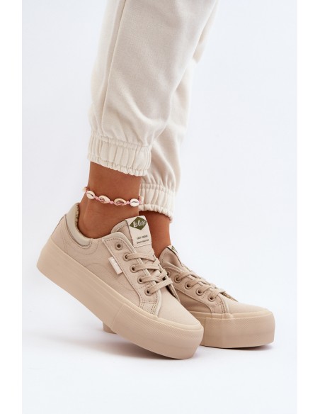 Women's Platform Sneakers Lee Cooper LCW-24-31-2181 Beige