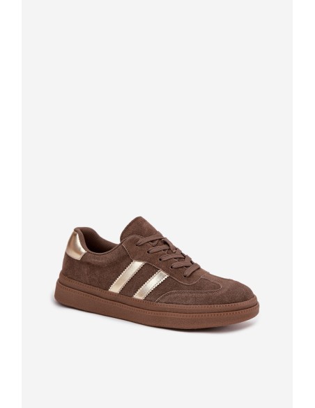 Women's Suede Sneakers on Platform Brown Sylviona