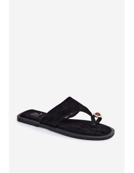 Women's Flat Flip Flops With Decorative Detail Fedira