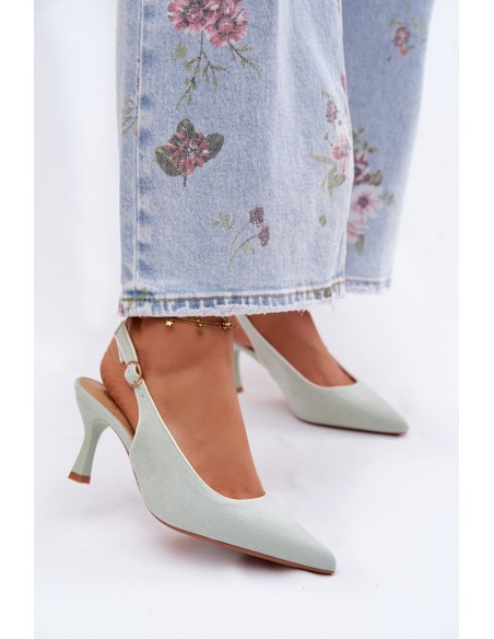 Women's High Heel Sandals With Trim Mint Relmira