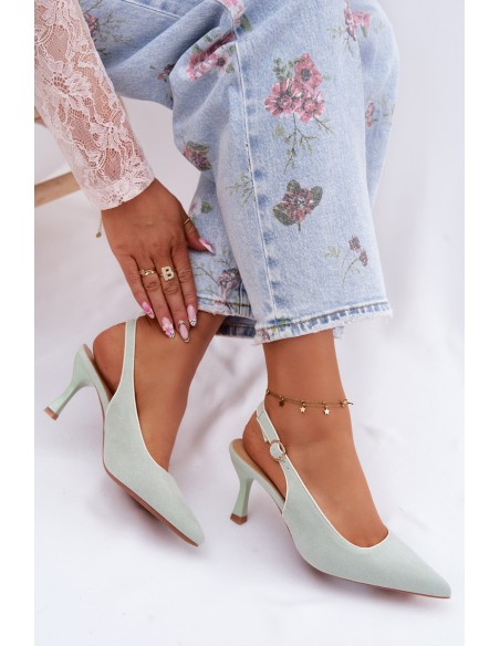 Women's High Heel Sandals With Trim Mint Relmira