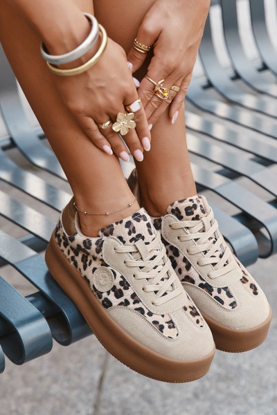 Women's Sneakers on Platform Panther Big Star SS274763 Beige 2