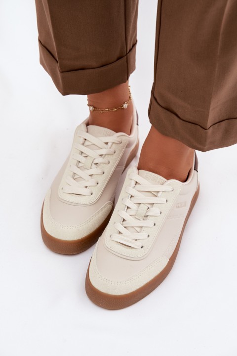 Women's Sneakers Made of Eco Leather Big Star TT274311 Light Beige