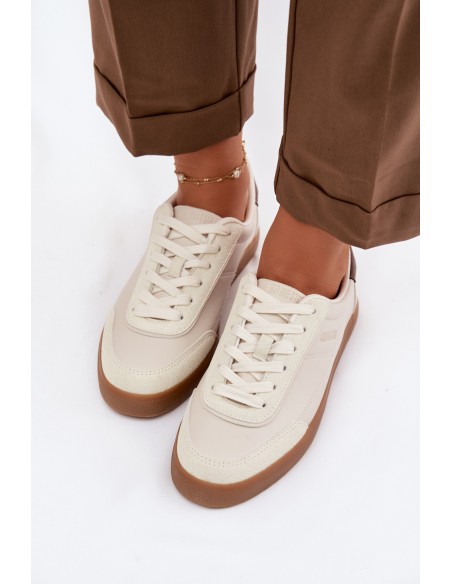 Women's Sneakers Made of Eco Leather Big Star TT274311 Light Beige