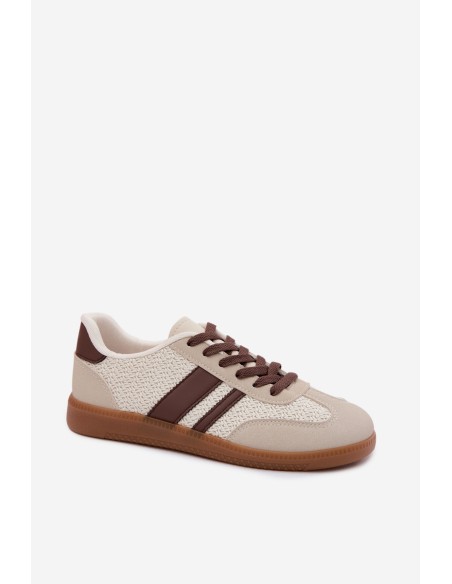 Women's Sneakers With Braided Design Brown Selvelin