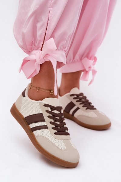 Women's Sneakers With Braided Design Brown Selvelin 2